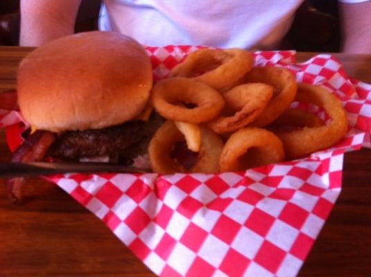 Bacon Cheeseburger + Onion Rings