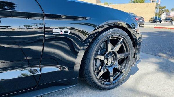 2021 Mustang GT.  Paint correction and ceramic coating treatment.