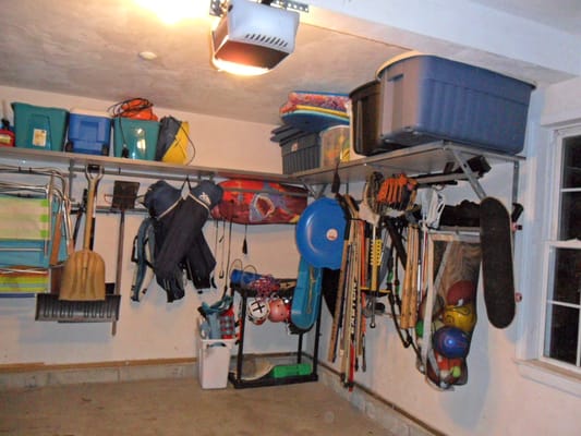 Garage Shelving and Organization that I completed at a clients home.