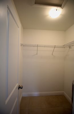 Spacious closets!