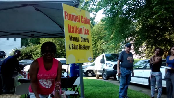 Best funnel cakes and water ice ever.