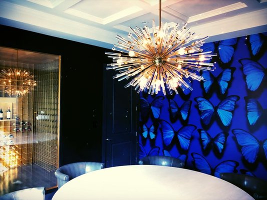 Recent chandelier we installed, amazing design work by Sanctuary Interior Design