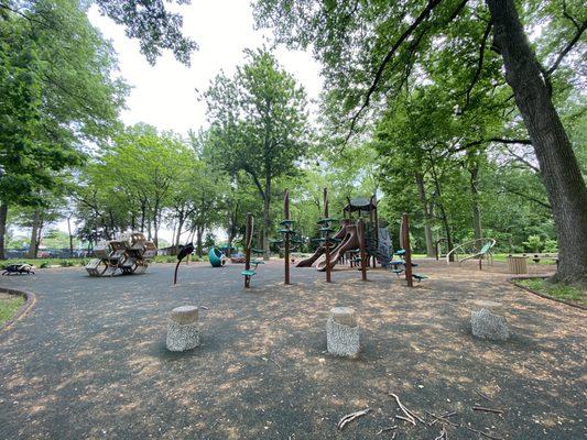 View of the park from a bench on perimeter