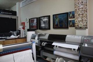 HP Designjet printers & laminator.