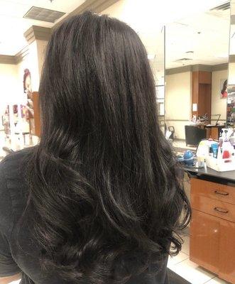 Hair cut and signature blow out style by our stylist (Ashley)  give us a call and set up your appointment l!