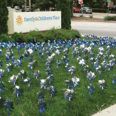 2016 Pinwheel Garden during Child Abuse Prevention Month!