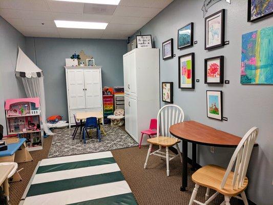 We have lots of private areas to provide different needs for different kiddos.