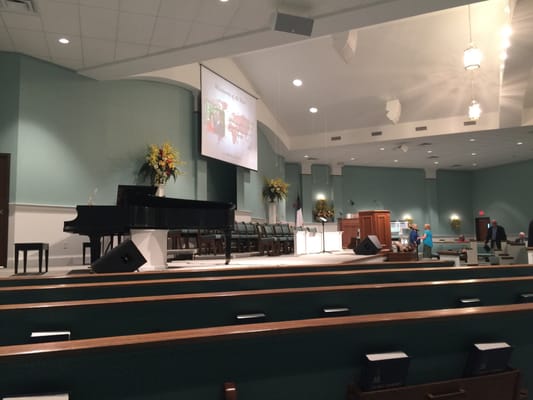 Inside the main auditorium