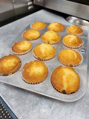 Sweet corn muffins.