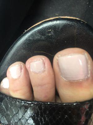 Worst pedicure I've ever had. I had to go to Modern Nails to get it redone.