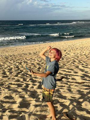 Kite flying in the country side