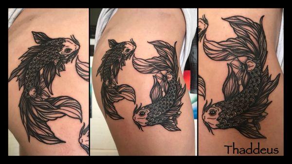 Koi Fish Tattoo by Thaddeus.