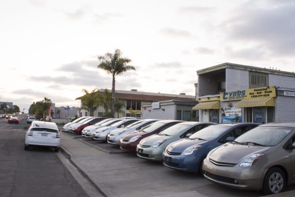 Dealership Corner View of Prius's