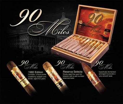 Flor de Gonzalez Cigars proudly introduces the first series of "90 Miles". Made from selected and specially fermented and aged tobacco