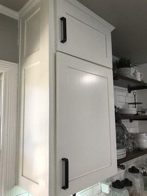 custom white painted cabinets