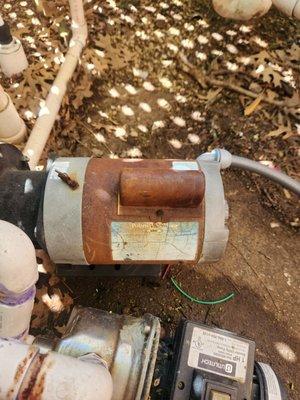 The rusted crappy pump they put in to replace what they shouldn't have taken out