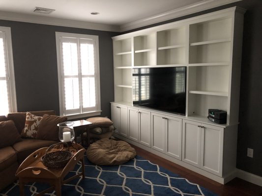 Another view of our Living Room wall unit - Affordable Built-Ins - 2021