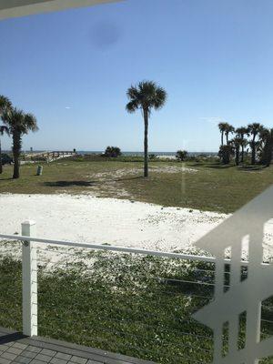 Actual view from ground floor of condo location across the beach