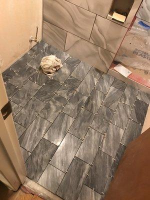 Tile installation