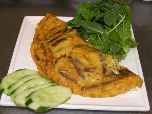 Vietnamese Crepe with Shrimp and Pork