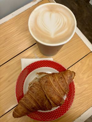 Ham and Cheese Croissant, Lavender Latte