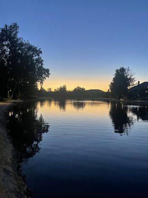 Lake view at sunset