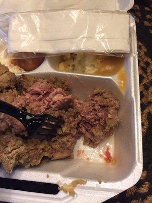 Raw liver dinner anyone? Lee's Famous Recipe at 1635 N. 21st street in Newark, Ohio! 9/26/16