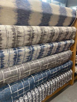 Blue and Grey Upholstery Fabrics!