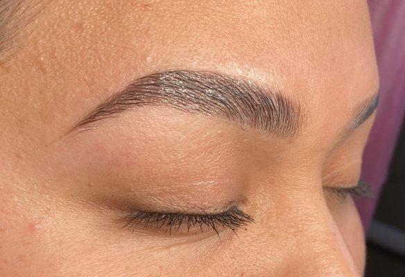 After brow lamination & tint