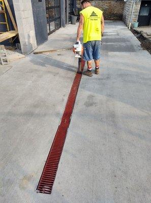 Flawless drain installed with the concrete slab. This commercial install was in lower Clifton at an architects studio.