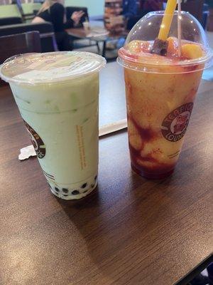 Honeydew cream tea and mangonada