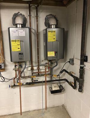 Double tankless heater install