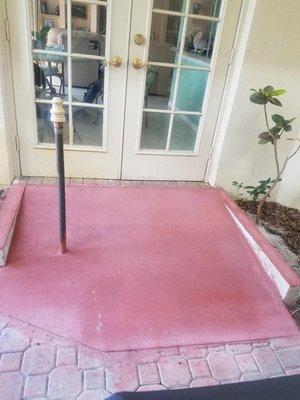 Easy access ramp for Mom to get in and out of backyard.