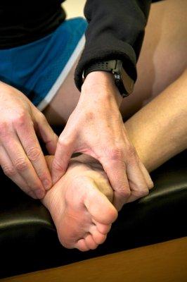 Physical Therapists at Peak Performance address plantar fasciitis.