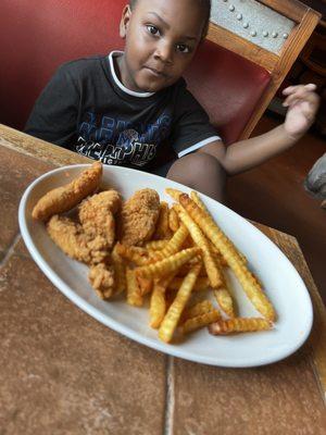 Kids Kids Border Chicken Strips with my handsome son Joshua