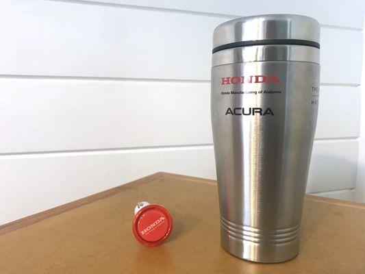 Promotional drinkables and car cell phone charger for Honda.