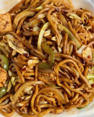 Szechuan Lo Mein with tofu