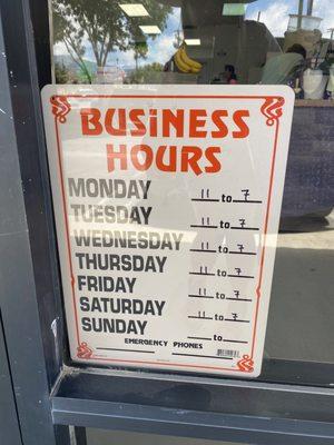 Business hours