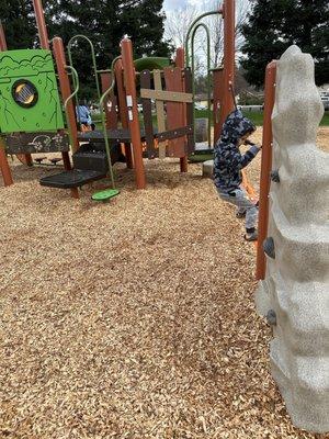 Enjoying the new play structures