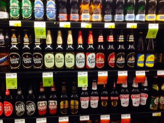 Outstanding international beer selection! Display at the JONS Glendale Colorado location.