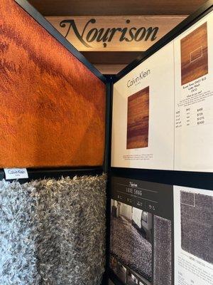 Come check out our rug collection samples- take them home so there's no question or concern about color coordinating/ rug feels.