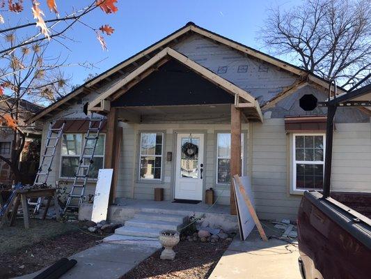 Install siding and roof