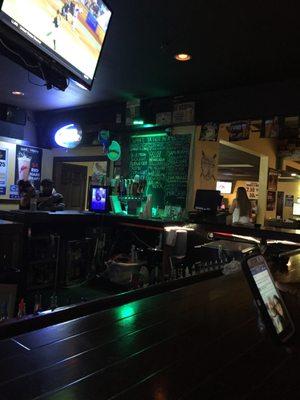 Full bar with daily drink specials.