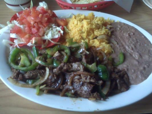 Beef fajita lunch