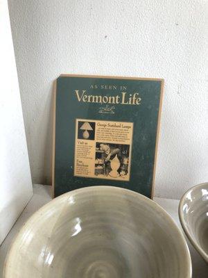 Clip on George, the potter, in Vermont Life