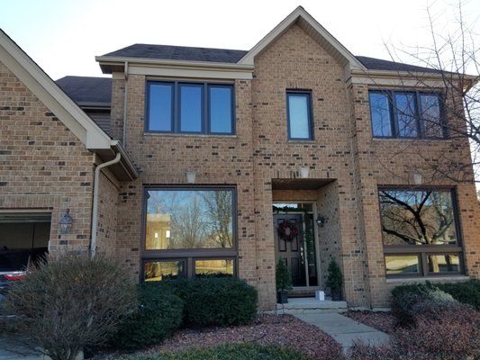 Beautiful completed work in Naperville. Dark bronze exterior Andersen windows. January 2018