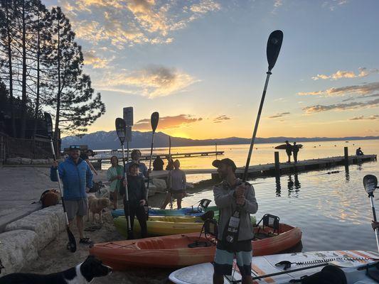 Finishin up a Sunset Kayak Tour