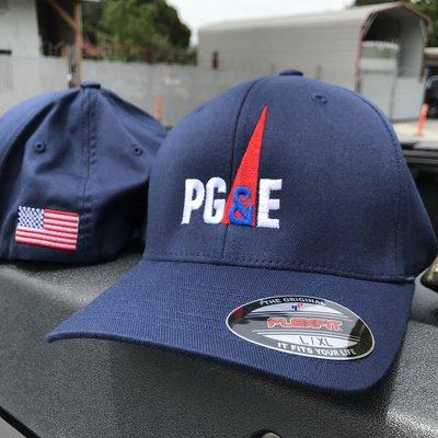 Embroidered Caps for PG&E.