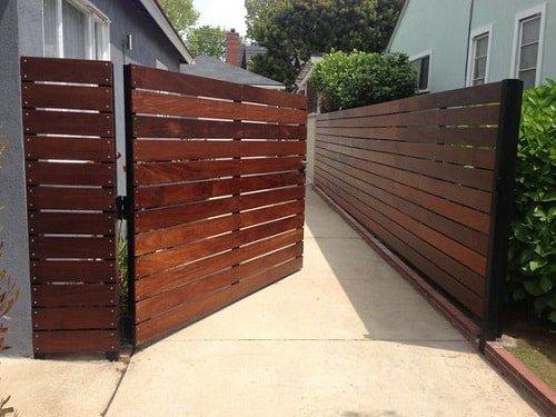 Ipe wood gate and fence