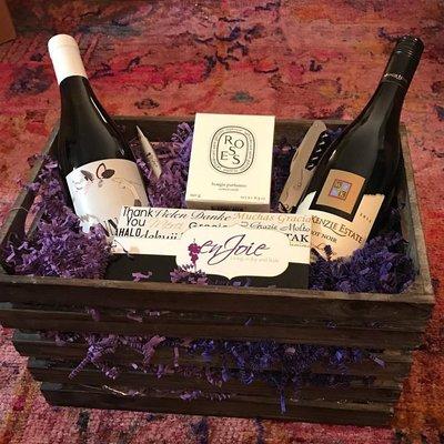 Wine and Roses Gift Basket